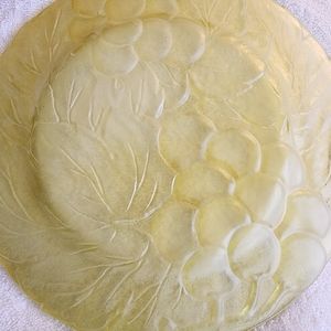 Vintage frosted glass plates